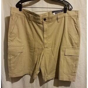 NWT Croft & Barrow Shorts Mens 42 Comfort Waist Cargo  Khaki Tan Relaxed Vintage